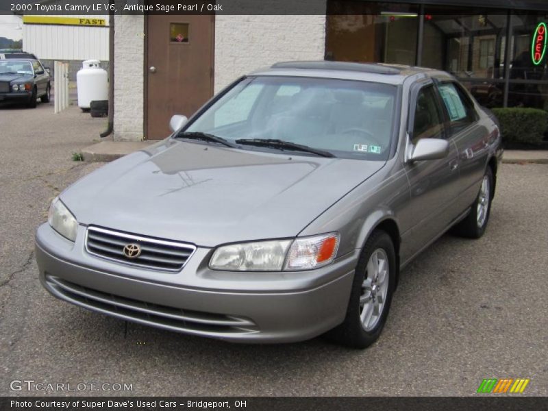 Antique Sage Pearl / Oak 2000 Toyota Camry LE V6