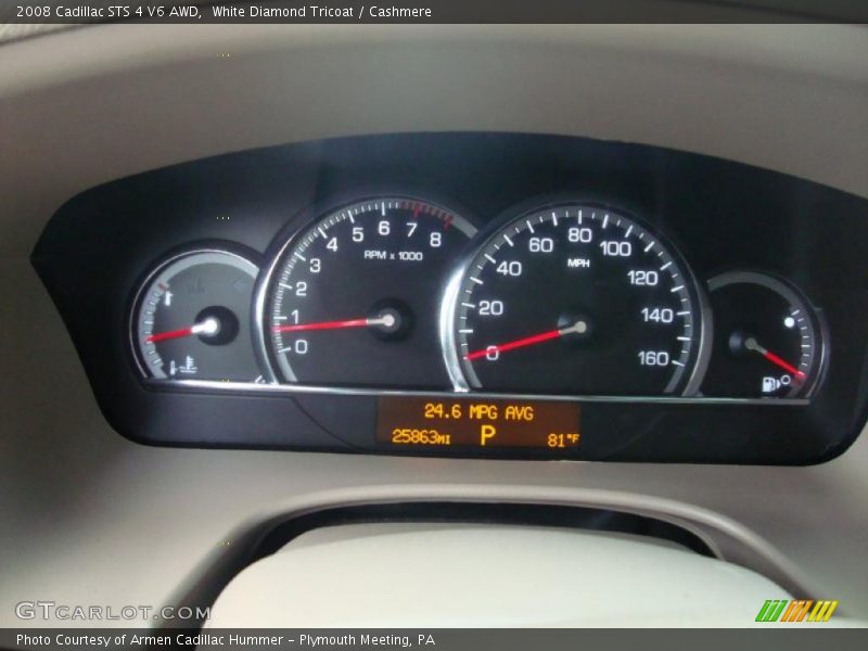 White Diamond Tricoat / Cashmere 2008 Cadillac STS 4 V6 AWD