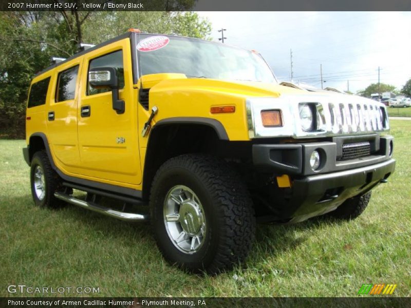 Yellow / Ebony Black 2007 Hummer H2 SUV