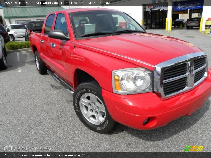 Flame Red / Medium Slate Gray 2006 Dodge Dakota SLT Quad Cab