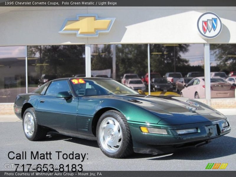 Polo Green Metallic / Light Beige 1996 Chevrolet Corvette Coupe
