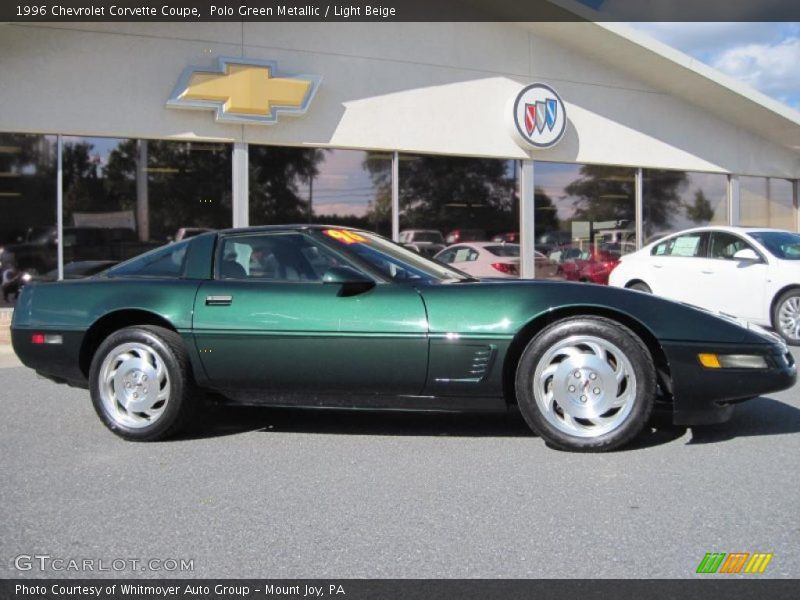 Polo Green Metallic / Light Beige 1996 Chevrolet Corvette Coupe