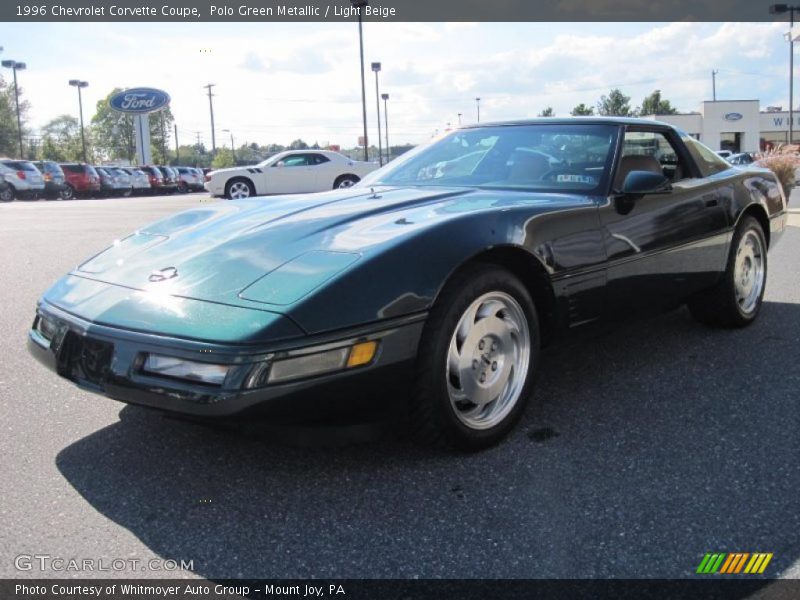 Polo Green Metallic / Light Beige 1996 Chevrolet Corvette Coupe