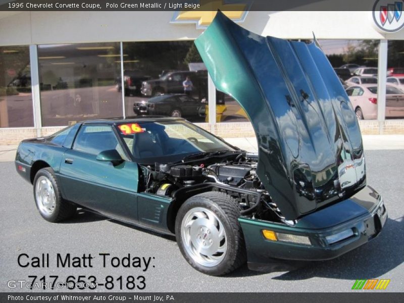 Polo Green Metallic / Light Beige 1996 Chevrolet Corvette Coupe