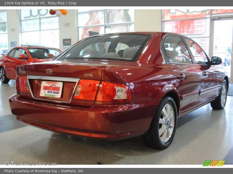 Ruby Red / Gray 2004 Kia Optima LX V6
