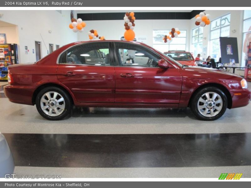 Ruby Red / Gray 2004 Kia Optima LX V6