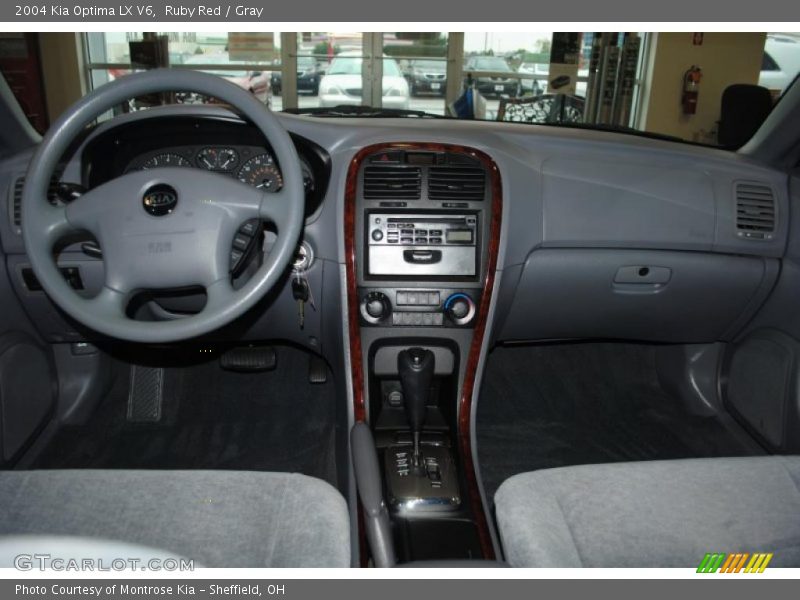 Ruby Red / Gray 2004 Kia Optima LX V6