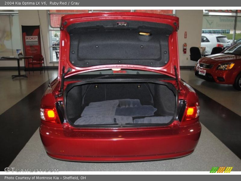 Ruby Red / Gray 2004 Kia Optima LX V6
