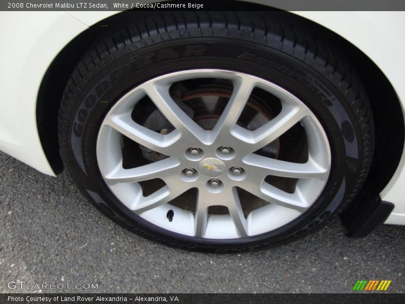White / Cocoa/Cashmere Beige 2008 Chevrolet Malibu LTZ Sedan
