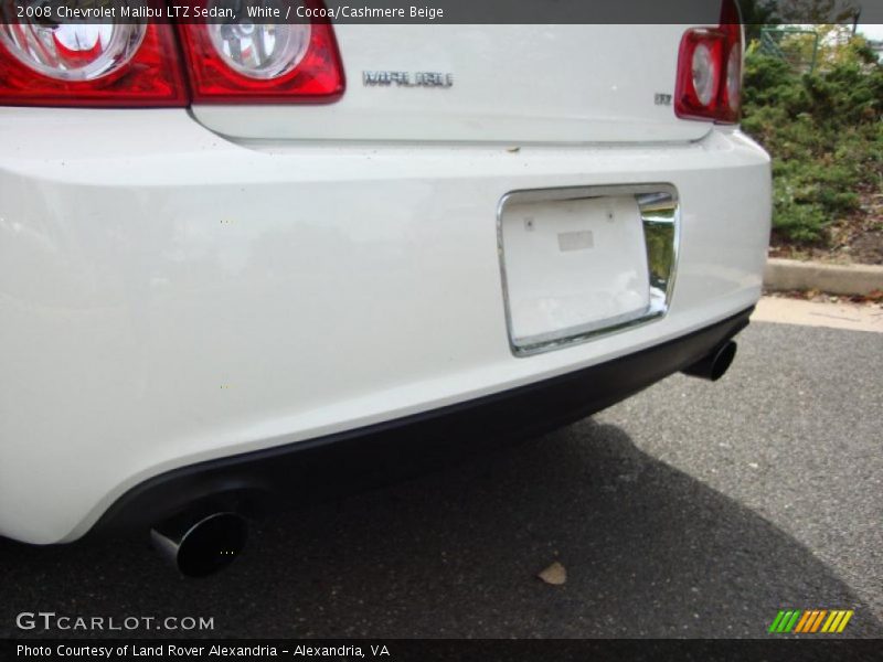 White / Cocoa/Cashmere Beige 2008 Chevrolet Malibu LTZ Sedan