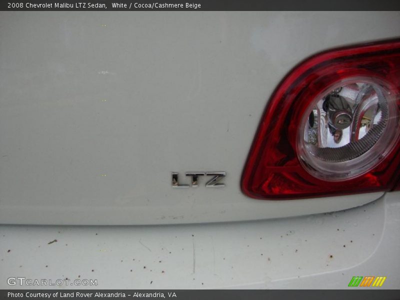 White / Cocoa/Cashmere Beige 2008 Chevrolet Malibu LTZ Sedan