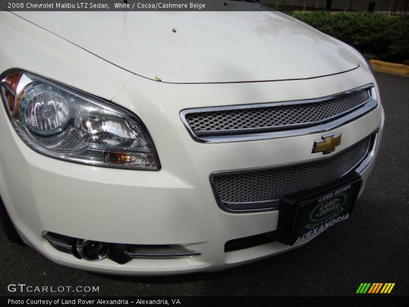 White / Cocoa/Cashmere Beige 2008 Chevrolet Malibu LTZ Sedan