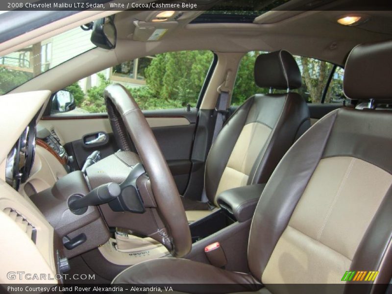 White / Cocoa/Cashmere Beige 2008 Chevrolet Malibu LTZ Sedan