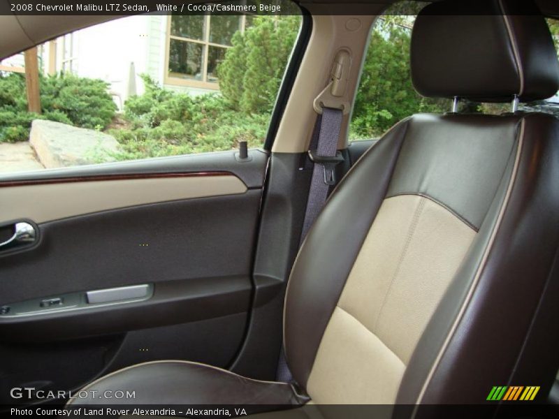 White / Cocoa/Cashmere Beige 2008 Chevrolet Malibu LTZ Sedan