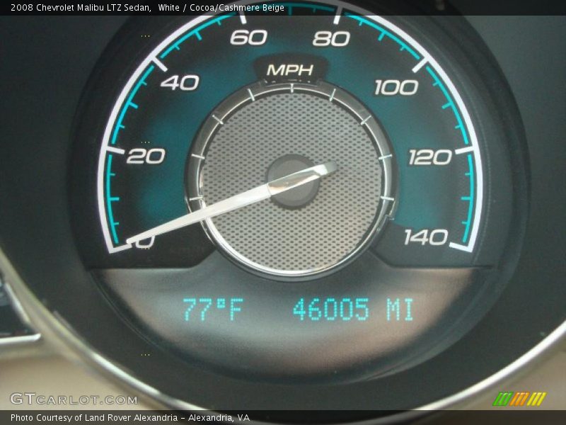 White / Cocoa/Cashmere Beige 2008 Chevrolet Malibu LTZ Sedan
