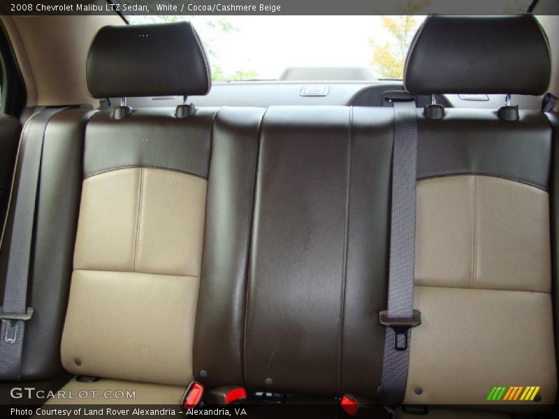 White / Cocoa/Cashmere Beige 2008 Chevrolet Malibu LTZ Sedan