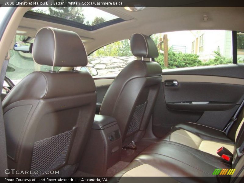 White / Cocoa/Cashmere Beige 2008 Chevrolet Malibu LTZ Sedan
