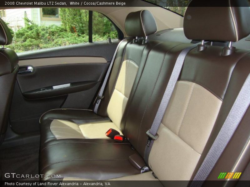 White / Cocoa/Cashmere Beige 2008 Chevrolet Malibu LTZ Sedan