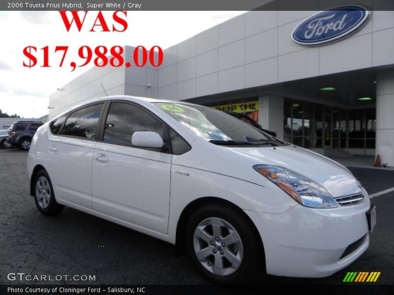 Super White / Gray 2006 Toyota Prius Hybrid