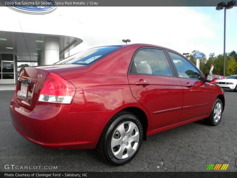 Spicy Red Metallic / Gray 2009 Kia Spectra EX Sedan