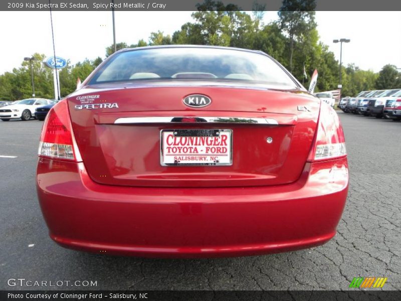 Spicy Red Metallic / Gray 2009 Kia Spectra EX Sedan