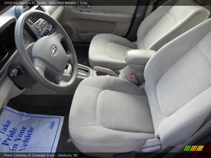 Spicy Red Metallic / Gray 2009 Kia Spectra EX Sedan