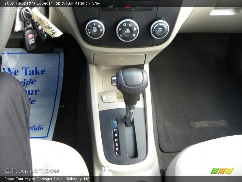 Spicy Red Metallic / Gray 2009 Kia Spectra EX Sedan