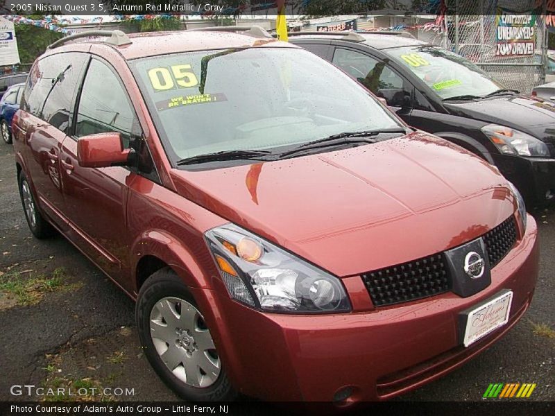 Autumn Red Metallic / Gray 2005 Nissan Quest 3.5