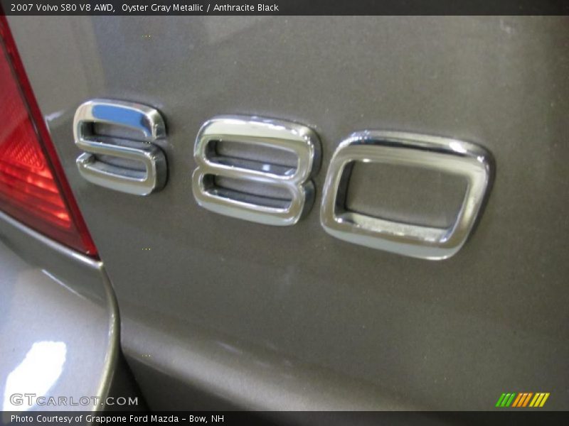 Oyster Gray Metallic / Anthracite Black 2007 Volvo S80 V8 AWD