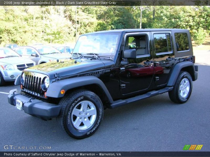 Black / Dark Slate Gray/Med Slate Gray 2008 Jeep Wrangler Unlimited X
