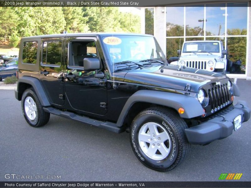 Black / Dark Slate Gray/Med Slate Gray 2008 Jeep Wrangler Unlimited X