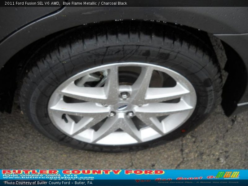 Blue Flame Metallic / Charcoal Black 2011 Ford Fusion SEL V6 AWD
