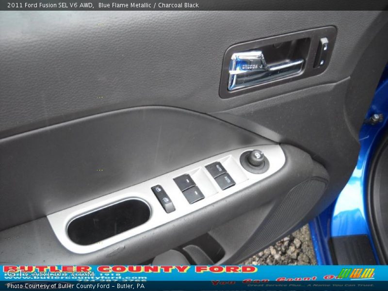 Blue Flame Metallic / Charcoal Black 2011 Ford Fusion SEL V6 AWD