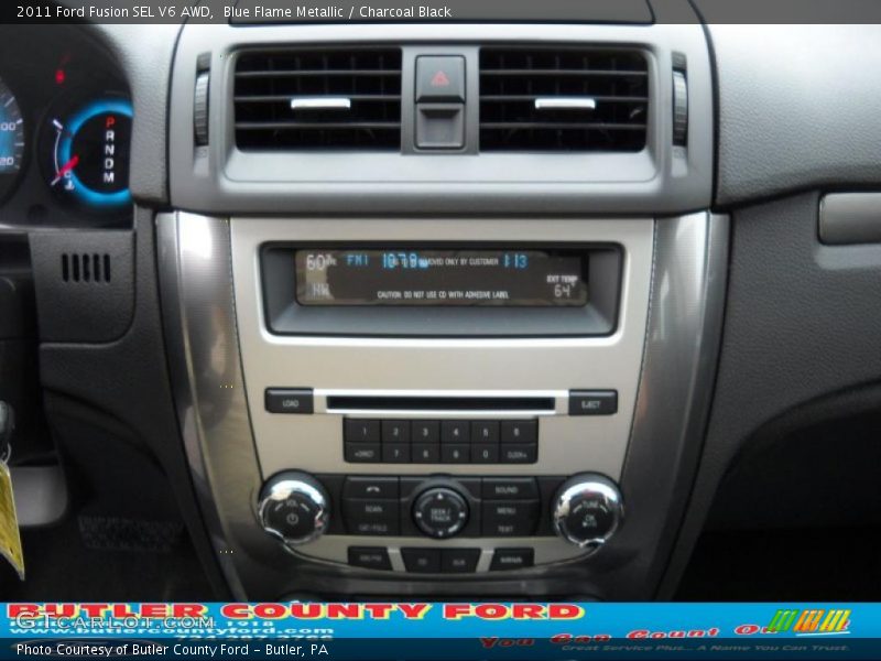 Blue Flame Metallic / Charcoal Black 2011 Ford Fusion SEL V6 AWD