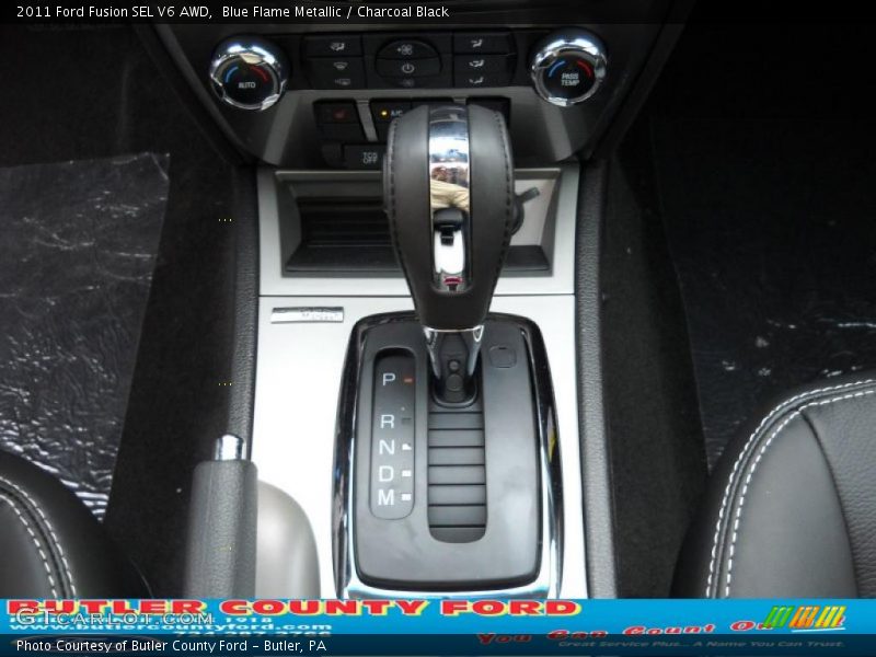 Blue Flame Metallic / Charcoal Black 2011 Ford Fusion SEL V6 AWD