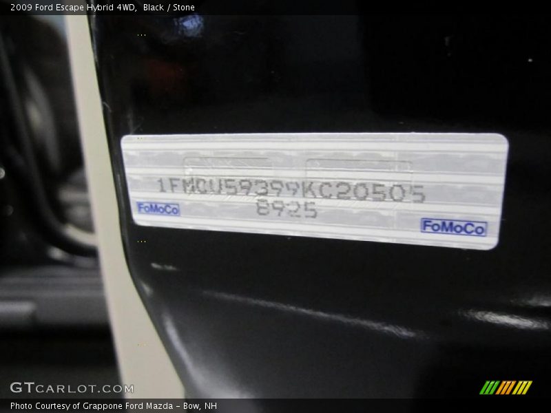 Black / Stone 2009 Ford Escape Hybrid 4WD