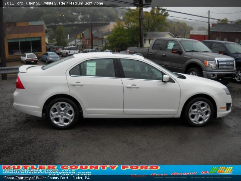 White Suede / Medium Light Stone 2011 Ford Fusion SE
