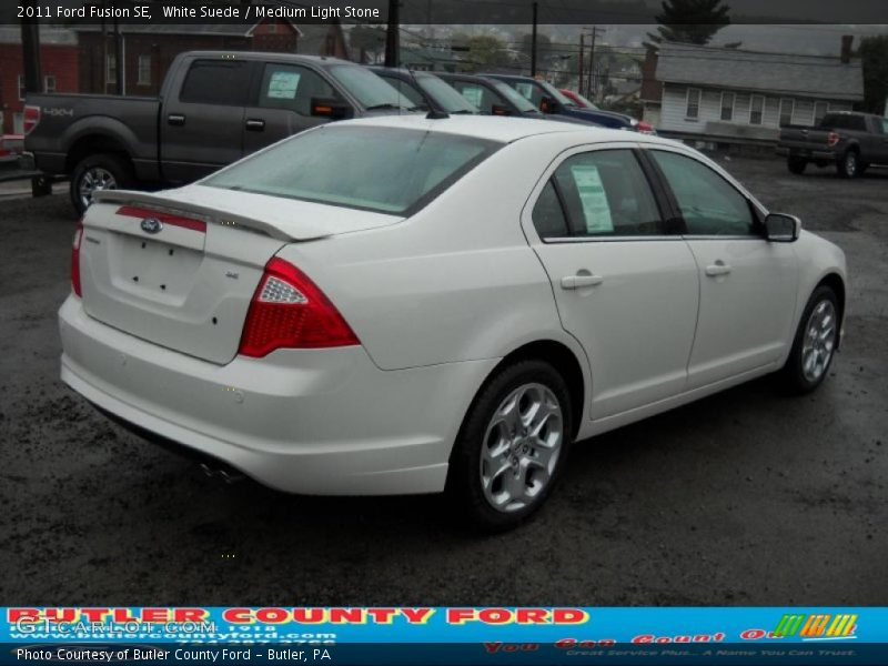 White Suede / Medium Light Stone 2011 Ford Fusion SE