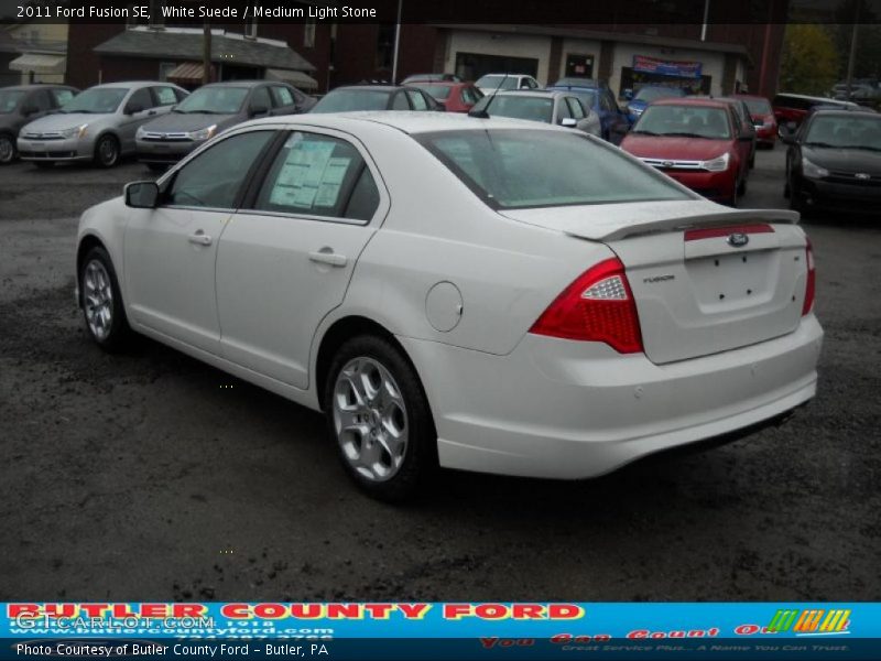 White Suede / Medium Light Stone 2011 Ford Fusion SE