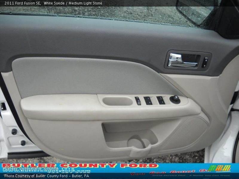 White Suede / Medium Light Stone 2011 Ford Fusion SE