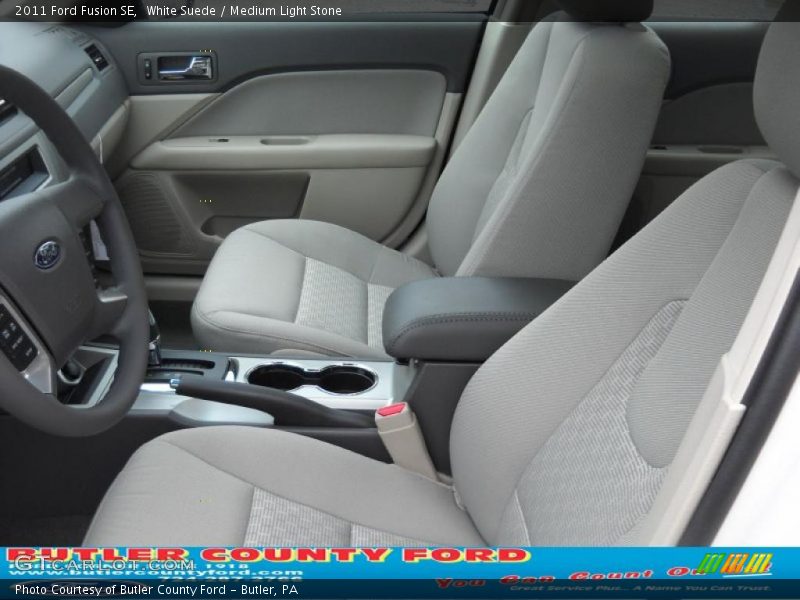 White Suede / Medium Light Stone 2011 Ford Fusion SE