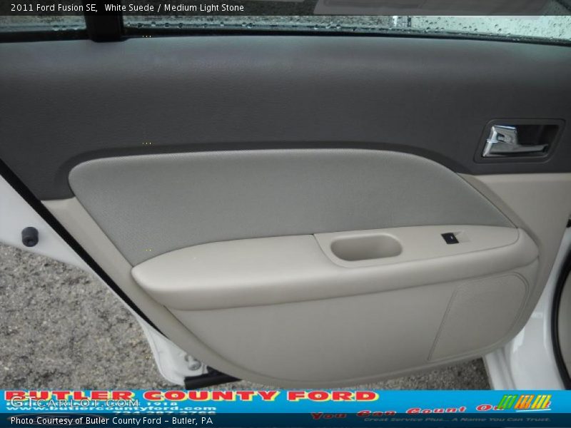 White Suede / Medium Light Stone 2011 Ford Fusion SE