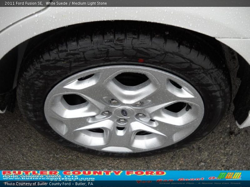 White Suede / Medium Light Stone 2011 Ford Fusion SE