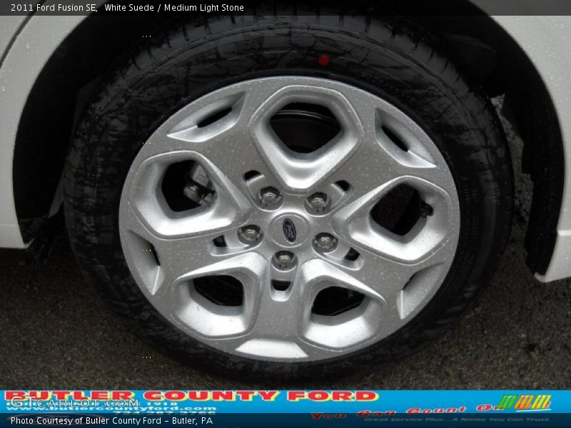 White Suede / Medium Light Stone 2011 Ford Fusion SE