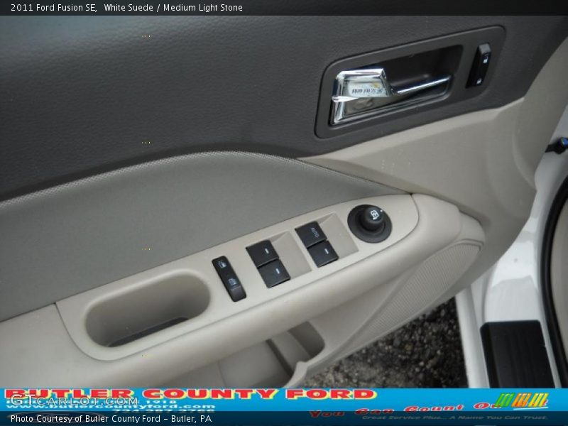 White Suede / Medium Light Stone 2011 Ford Fusion SE