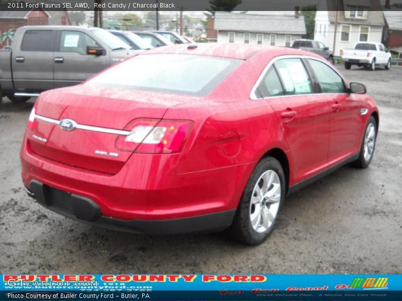 Red Candy / Charcoal Black 2011 Ford Taurus SEL AWD