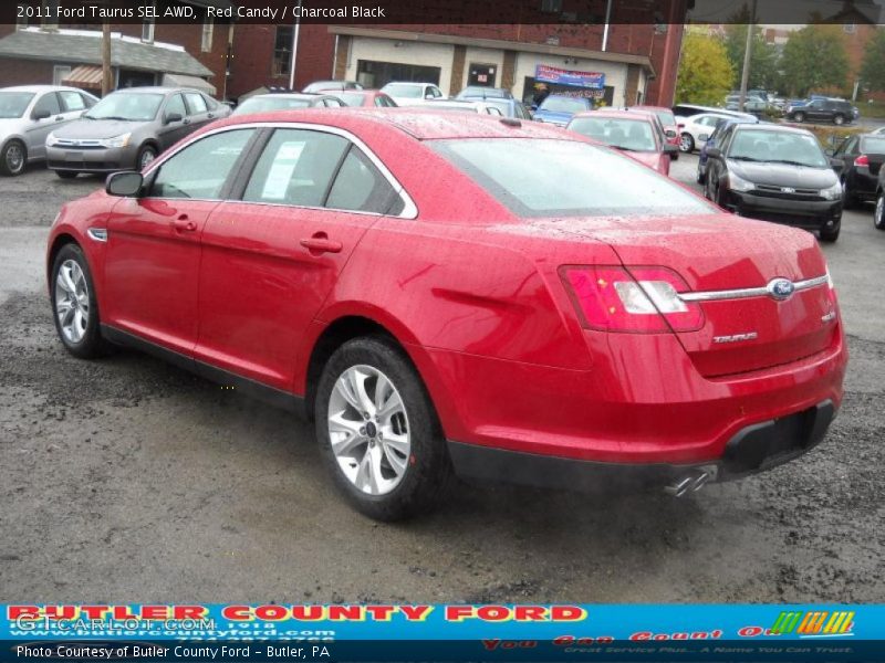 Red Candy / Charcoal Black 2011 Ford Taurus SEL AWD