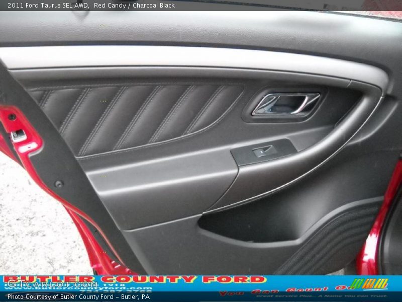 Red Candy / Charcoal Black 2011 Ford Taurus SEL AWD