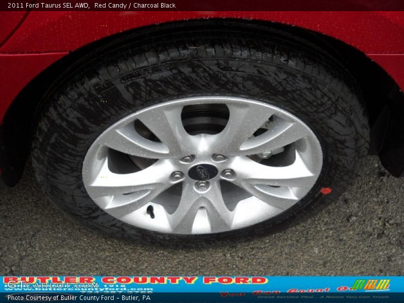 Red Candy / Charcoal Black 2011 Ford Taurus SEL AWD