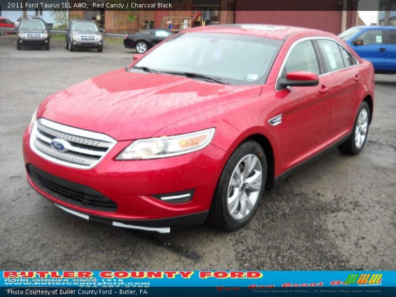 Red Candy / Charcoal Black 2011 Ford Taurus SEL AWD